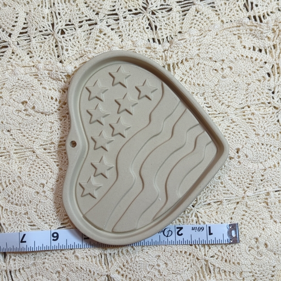 Pampered Chef Other - Pampered Chef Patriotic Heart cookie mold stoneware